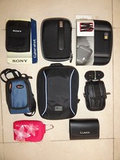 Huge Mixed Lot of 8 Camera Camcorder Accessory Case Bags, Sony, Lumix ... NEW