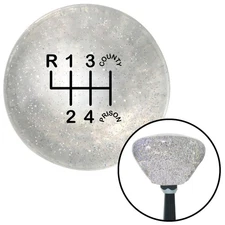 Black Shift Pattern CP20n Clear Retro Metal Flake Shift Knob w/ M16x1.5 Insert