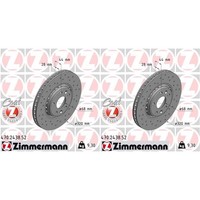 2X Zimmermann Sport Bremsscheiben 320Mm Gelocht Vorne Passend FüR Renault Clio E