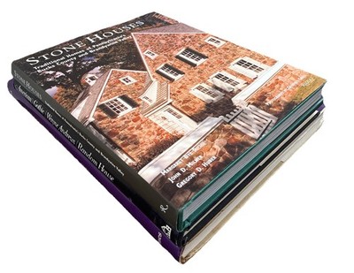 Coffee Table Lot of 3 Books Stone Houses American Gothic Gilded Architecture