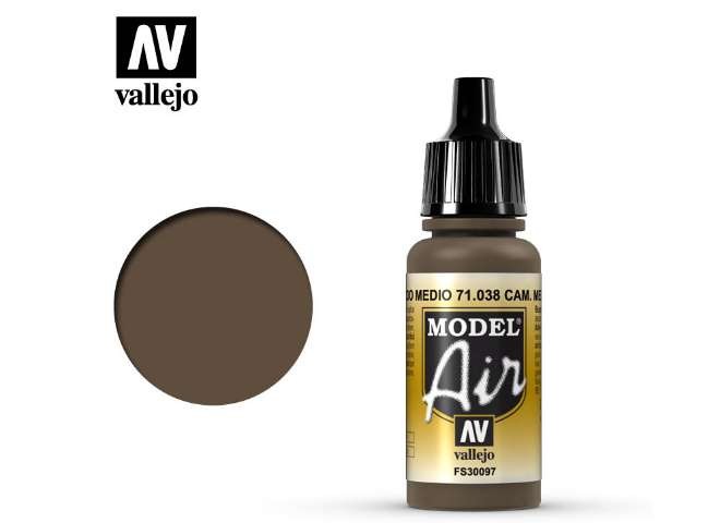 Vallejo VAMA038 17ml - Model Air - 038  Camouflage Medium Brown