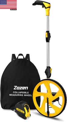 Measuring Wheel in Feet and Inches, Mechanical/Double Collapsible/One Key to Res