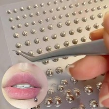 180pcs Fake Piercing Stickers, Self-adhesive Waterproof Lip, Nose, Eyebrow & Bel
