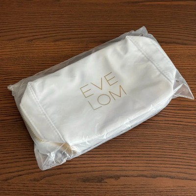 Eve Lom - Skincare Bag, Cosmetic Zipper Travel Pouch, White