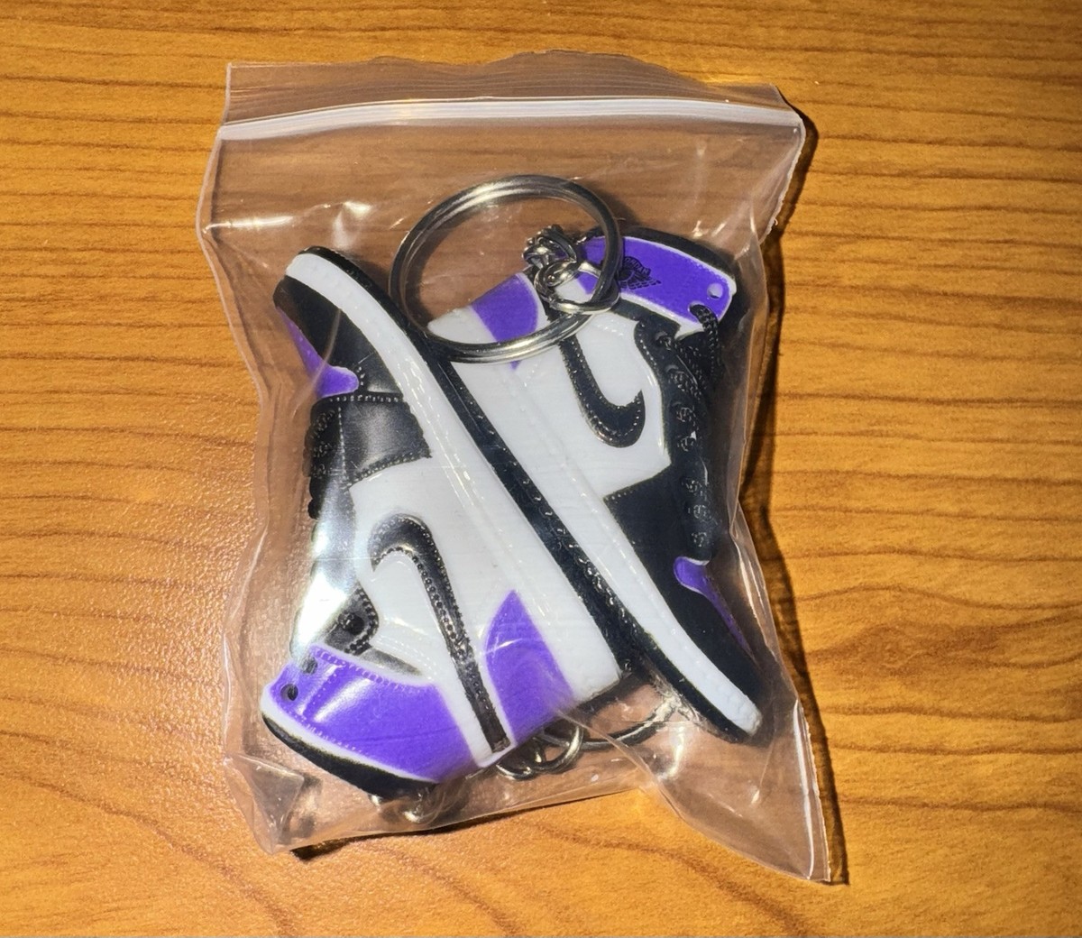 Mini Air Jordan 1 Retro High OG 'Court Purple' Sneaker Keychain