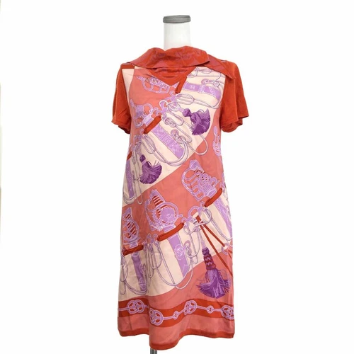 HERMÈS Abito HERMES arancione cashmere seta maglia taglia 38 autentico dal Giappone