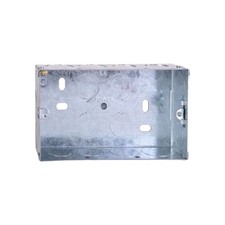 Tower (Pk 5) of    2 Gang 35mm Galvanised Flush Metal Back Box DB 165