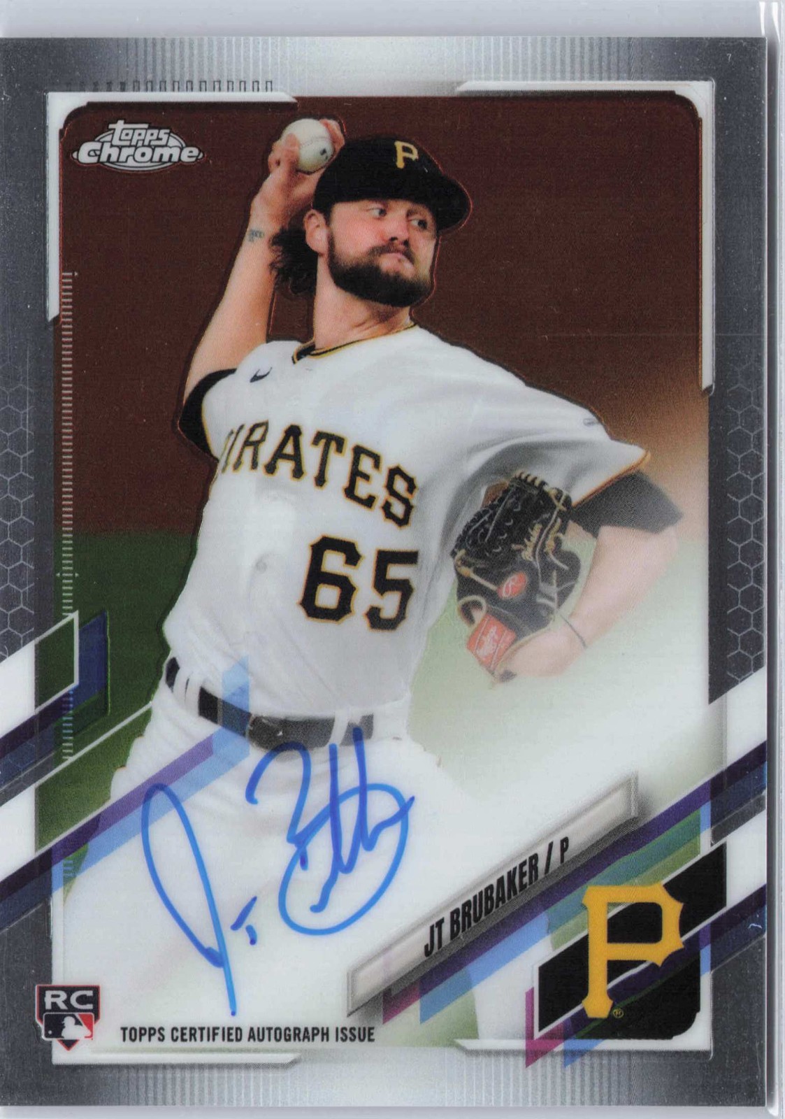 JT Brubaker #RA-JTB 2021 Topps Chrome - Rookie Autographs