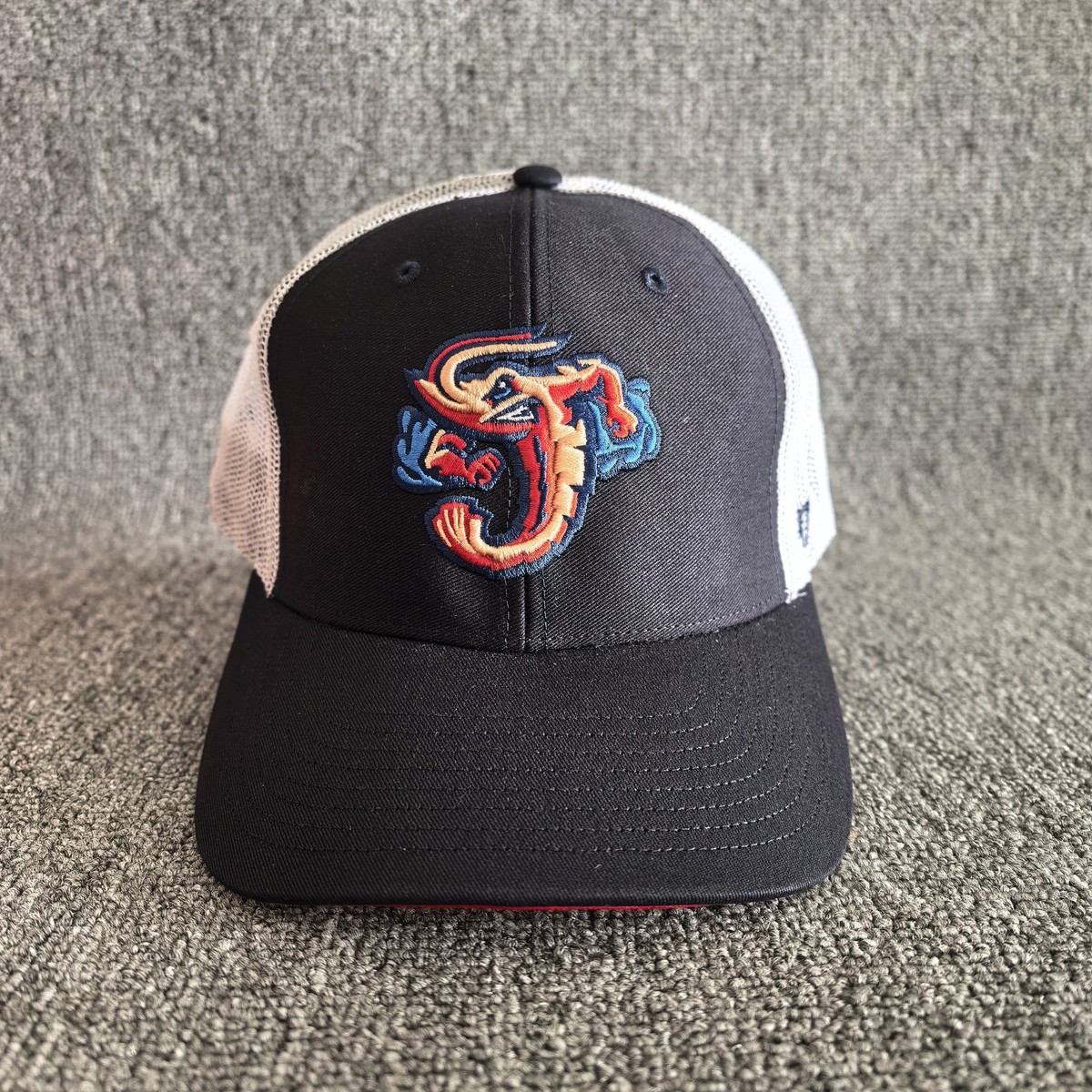 '47 Brand Jacksonville Jumbo Shrimp MiLB Trucker Snapback Hat Navy White