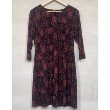 Tommy Hilfiger Women’s Paisley Dress Medium Artsy Elegant Boho Chic Statement