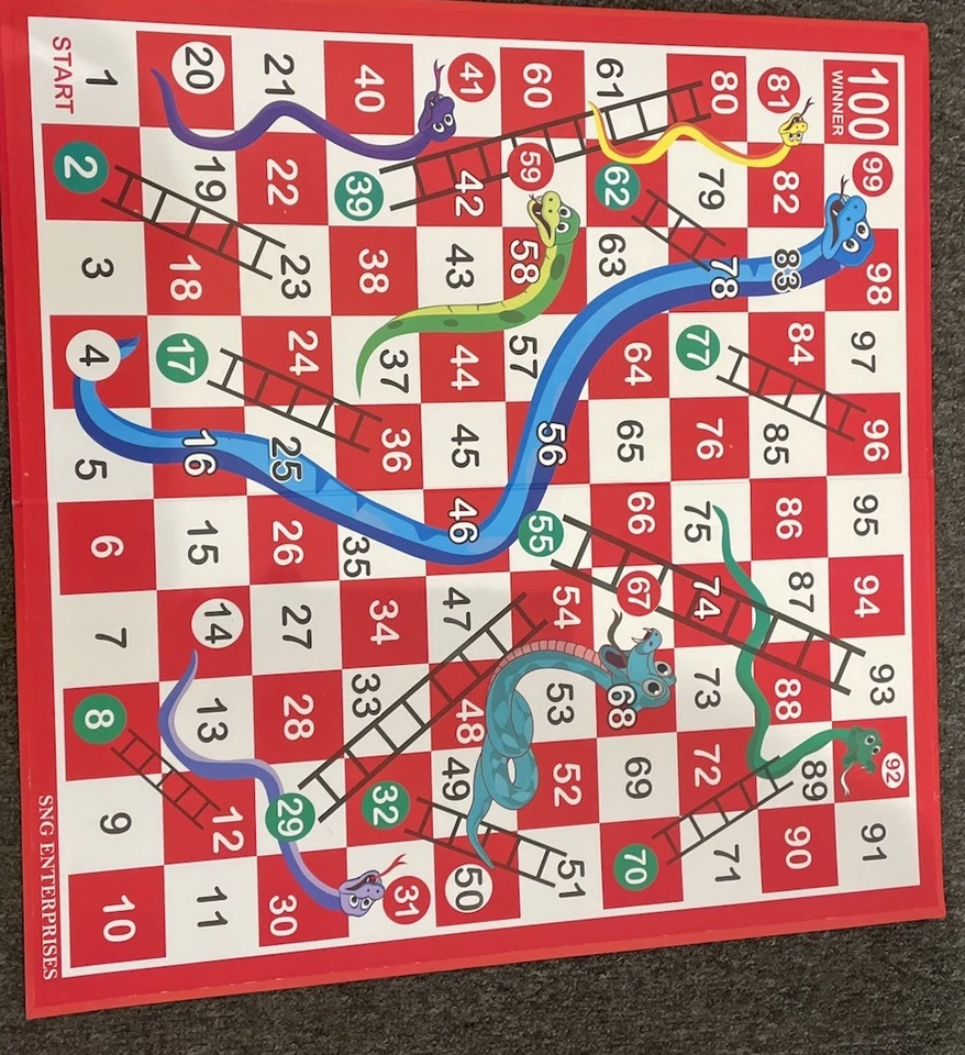 Snakes & Ladders And Ludo Folding Board Game Set 24” Jumbo Board - Image 2 of 4
