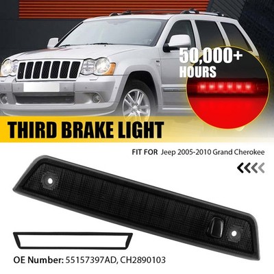 Rear LED Third Brake Light Smoked Lens For 2005-2010 Jeep Grand Cherokee Lamp
