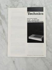 Amplificatore Stereo Technics SE-A808 Vintage Originale Manuale Istruzioni Funzionante