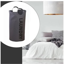 Foldable Laundry Basket 82L Large Capacity with Padded Handles for Bathroom Dorm