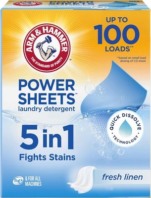 Laundry Detergent Sheets Fresh Linen Eco Friendly Travel Portable Cleaning