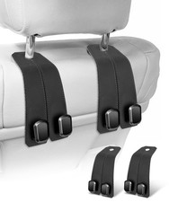 Car Hooks for Headrest, 2Pcs Seat Back Storage Hook Luxurious Leather 100 Me...