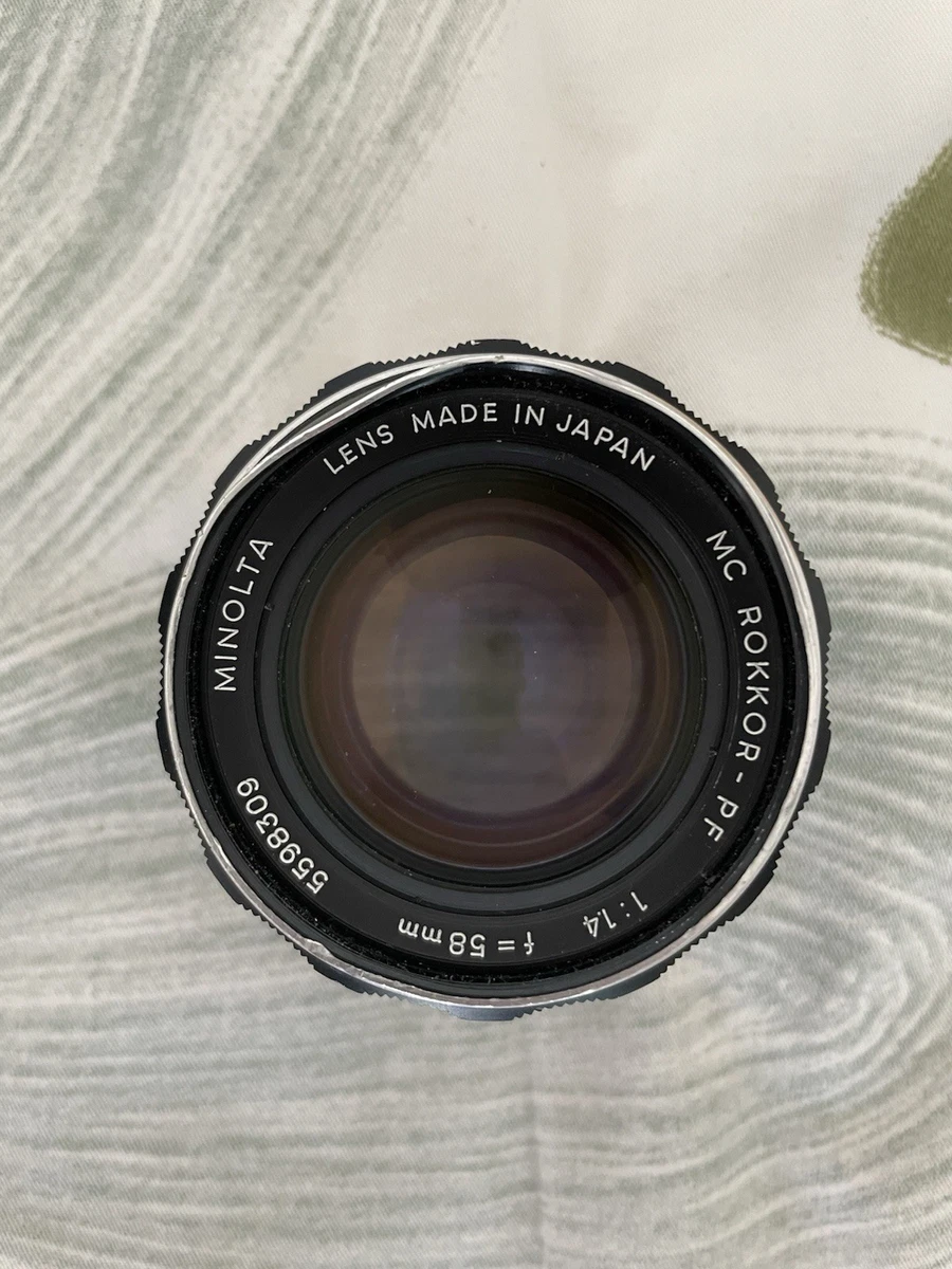 Minolta Rokkor PF 58mm Focal f/1.4 Camera Lenses for sale | eBay