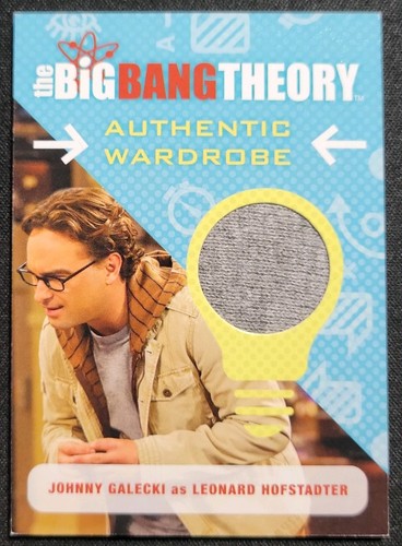 JONNY GALECKI 2016 BIG BANG THEORY SEASONS 6 AND 7 COSTUME RELIC CARD / LEONARD