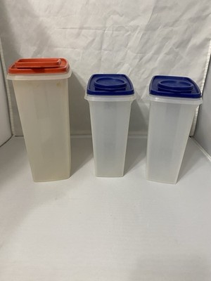Lot of 3 Vintage Tupperware Storage Container Cereal Keeper with Lids