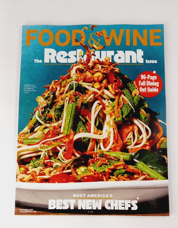 Food & Wine October 2025 Magazine The Restaurant Issue 96 Page Fall Dining Out
