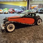 Vintage 1980 Hot Wheels Black '37 Bugatti Sports Car White Wall WW