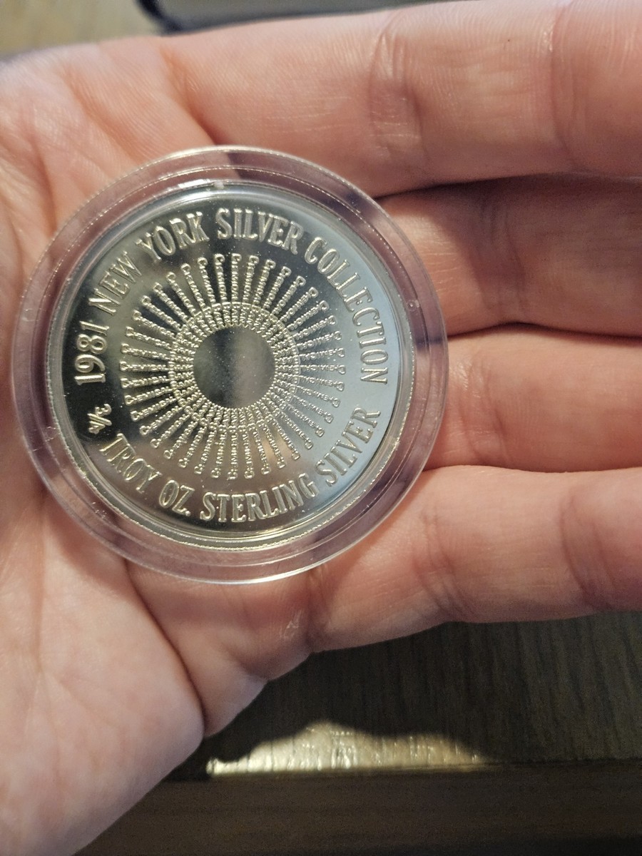 1981 Chemical Bank NYC Tappan ZEE Bridge Sterling Silver Medallion