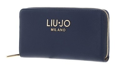 LIU JO Caliwen ECS Zip Around Wallet XL Geldbörse Dress Blue dunkelblau Neu
