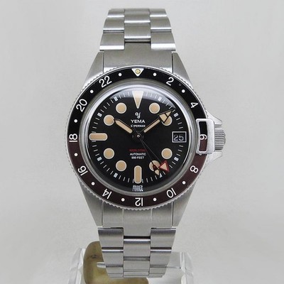 YEMA Watch YGMT21B39-CMS Superman World Time GMT Coke Black dial
