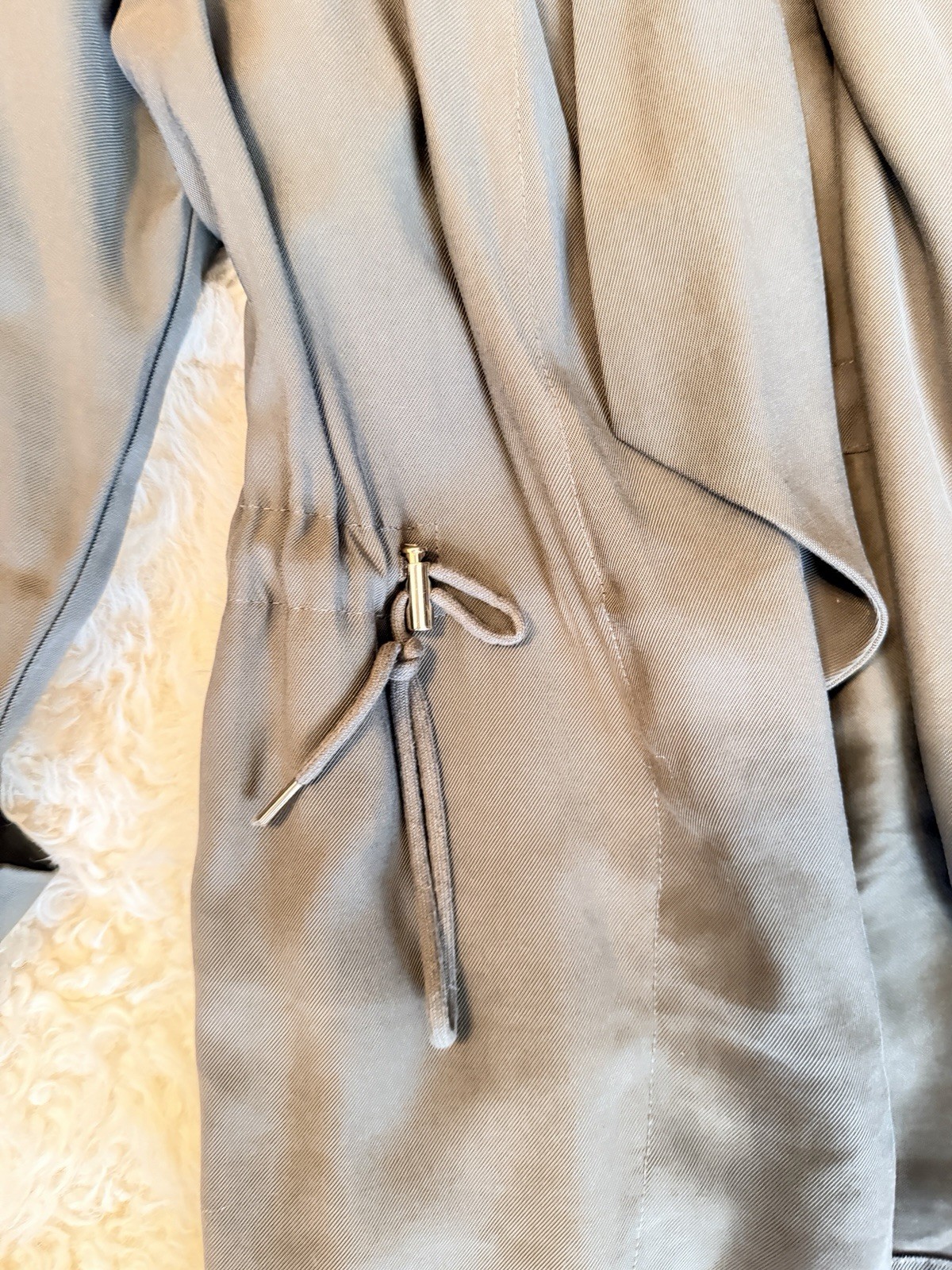 ZARA BASIC Gray Lightweight Open Front Drawstring… - image 2