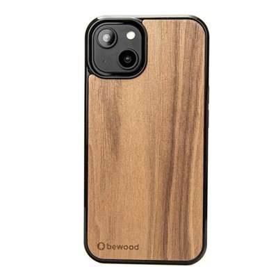 Handyhülle für iPhone 14 Bewood Amerikanischer Nussbaum Holzhülle Case Tasche