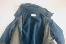Magellan Outdoors Rain Jacket Men Small Navy/Grey Full Zip Lined Hooded - Small