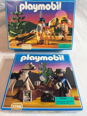 PLAYMOBIL Western Lot 3798 3872 Bounty Hunter Indian Family Sealed