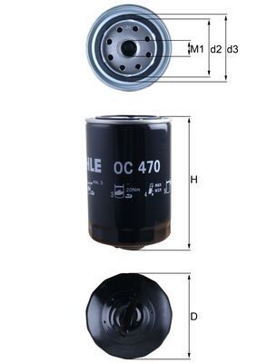 Mahle ÖLfilter Ø93,2Mm FüR Audi A4 B5 Vw Passat A6 C5 B6 B5.5 Skoda Superb I B7-image