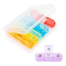 Weekly Pill Box Organiser 7 Day 3 Times a Day (Morning/Noon/Night) Daily