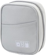 Storage Pouch for Small Electronics and Accessories,Tech Bag,Electronic Grey