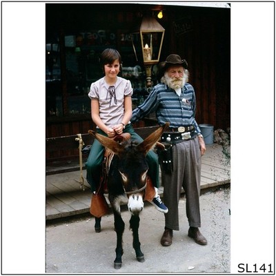 U.S. #10 Girl on Donkey 1972 35mm Film Slide (SL141)