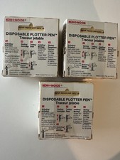 6 SEALED KOH-I-NOOR Disposable Plotter Pen Rapidograph 64NDH 0AF 0.35 Multi Colo