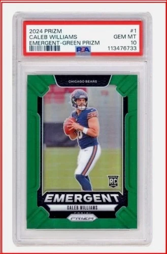2024 Panini Prizm - Emergent Caleb Williams #1 Green Prizm (RC) PSA 10 💎 🔥 🐻