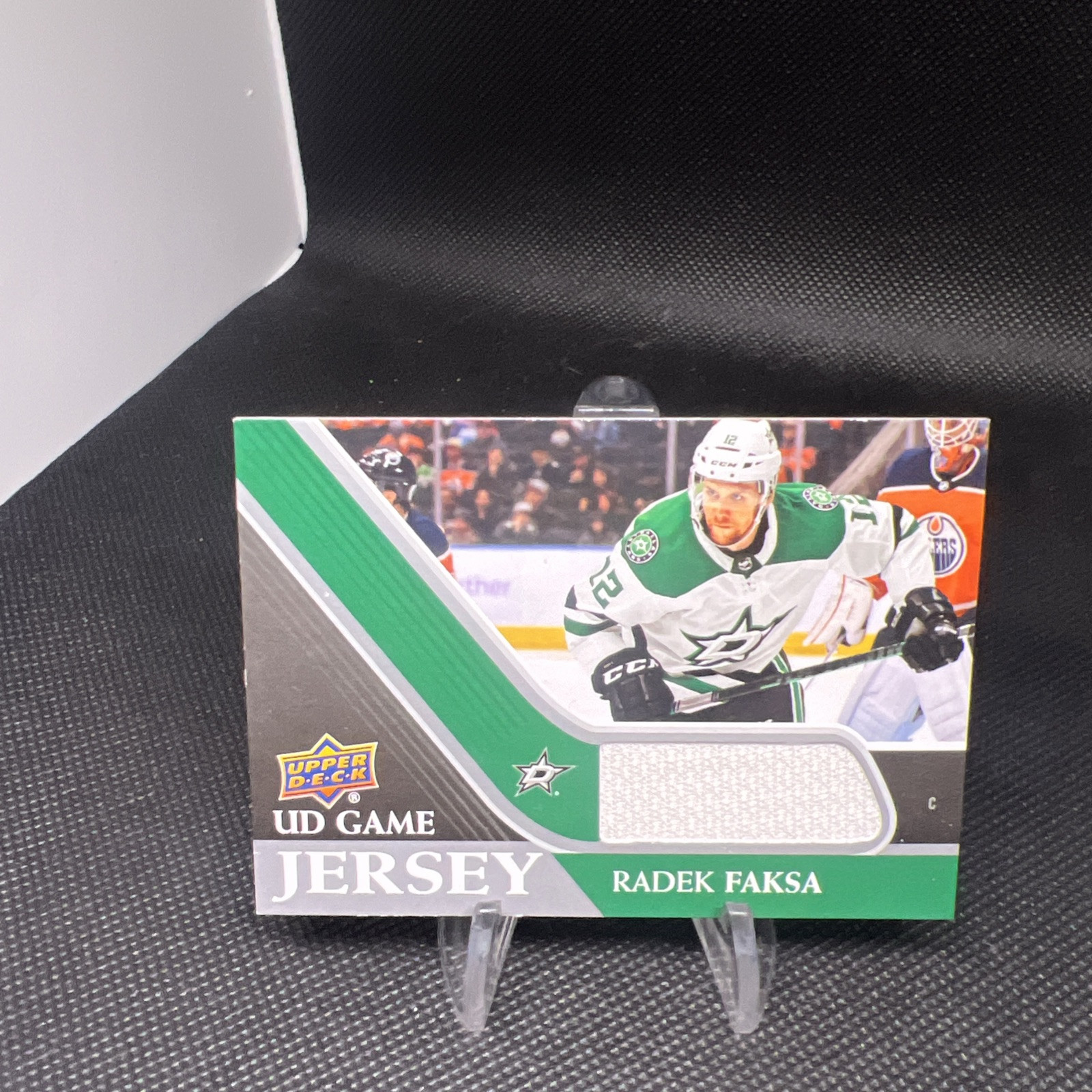 2020-21 Upper Deck Series 1 Radek Faksa Game Jersey Card #GJ-RF Dallas Stars