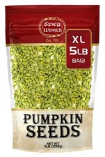 Raw Pumpkin Seeds 5 LB Jumbo Bag - Shelled, AAA Grade, Unsalted, 5