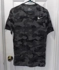 ? NIKE DRI-FIT SWOOSH LOGO GRAY CAMOUFLAGE CAMO ACTIVEWEAR TOP T SHIRT SIZE M