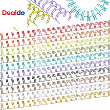 50 Pack 9 16 Double Loop Binding Wires 2 to 1 Pitch 23 Ring Metal Multicolor
