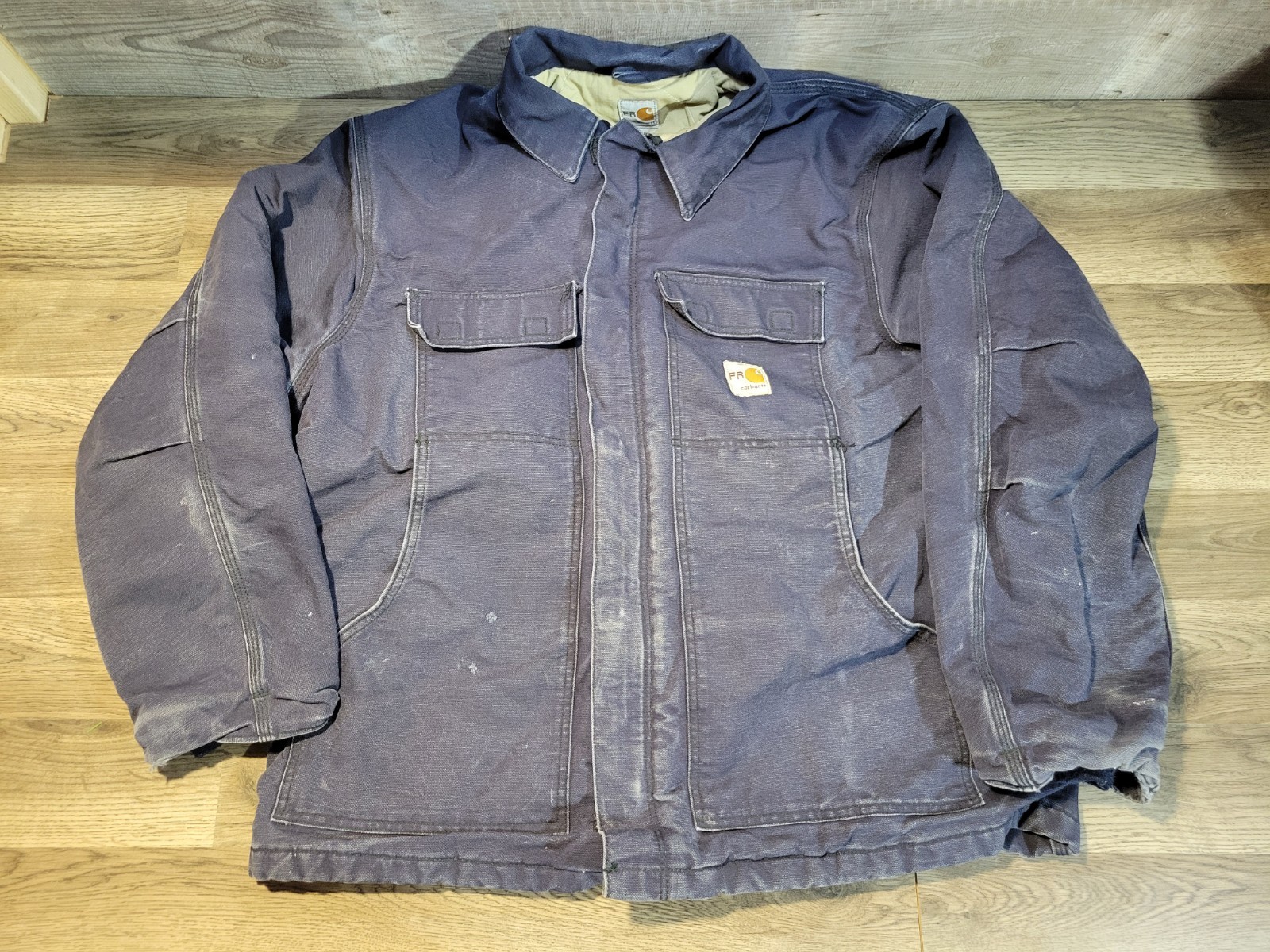 Carhartt FR 101618 410 Blue Duck Canvas Lined Jacket for Men Size XL