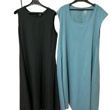 UNIQLO x Theory Sleeveless Dress 2-Piece Set Black/Blue L New