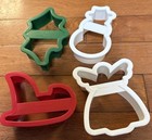 Holiday Cookie Cutter Set – 4 Pieces – Snowman, Angel, Holly, Santa Hat — photo 2