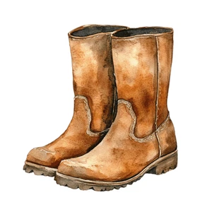Farm Workers Construction Boots Wellies Self Adhesive Vinyl Sticker