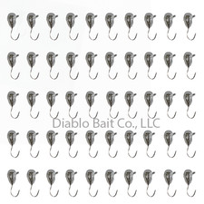 (50 Pack) The Best Unpainted 4mm Jigs from Diablo Bait Co. Kick Ass Ice Fishing