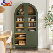 Juliet Kitchen Rounded Arch Cabinet Deep Green Finish FREE SHIPPING