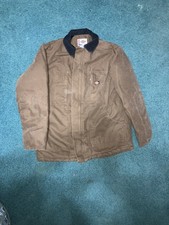 Vintage Dark Brown Dickies Men  s Medium Black Quilted Chore Jacket
