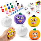 Halloween Squishy Toy Craft Kit, 6 DIY Pumpkins Painting Party Favors for Kids